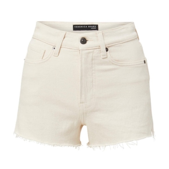 Veronica Beard Timmi Cutoff Shorts Size 30 / 10 Ecru High Rise Designer Summer - Picture 16 of 16